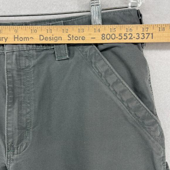 CARHARTT Pants Men 34x30 B151 Carpenter Dungaree Fit Utility Cotton Canvas Gray - Picture 12 of 15
